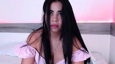 Busty Latina Masturbates And Squirts On Webcam